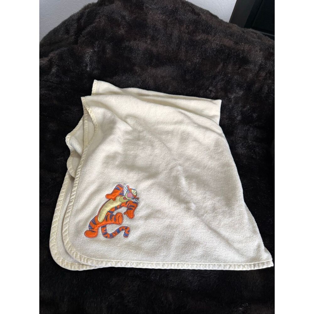 Vintage Crown Crafts Disney Tigger Baby Blanket Lovey Throw Fleece 33x38